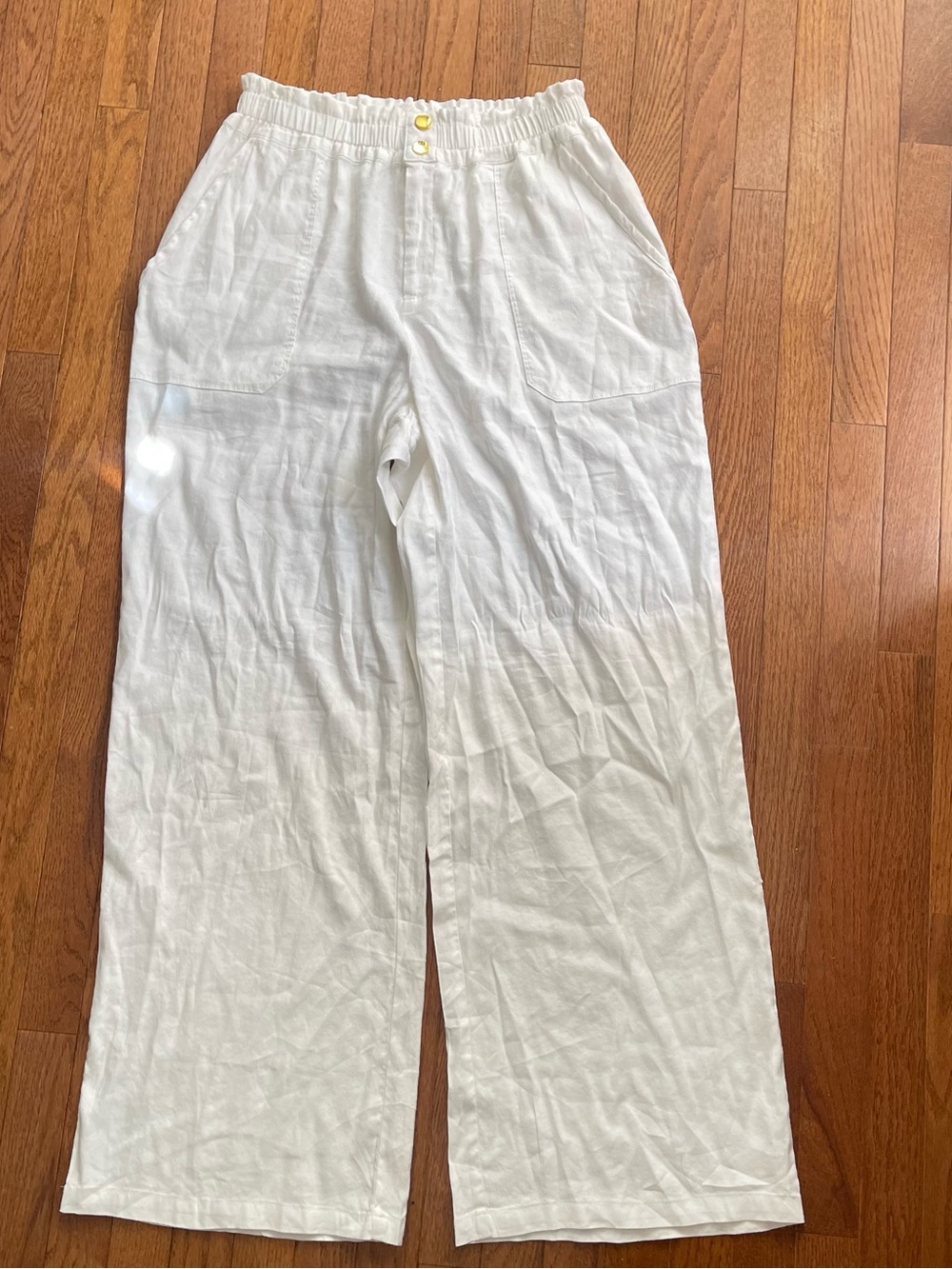 INC International Concepts White Wide-Leg Pants
